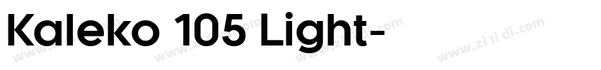 Kaleko 105 Light字体转换